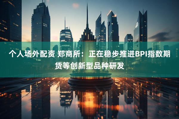 个人场外配资 郑商所：正在稳步推进BPI指数期货等创新型品种研发