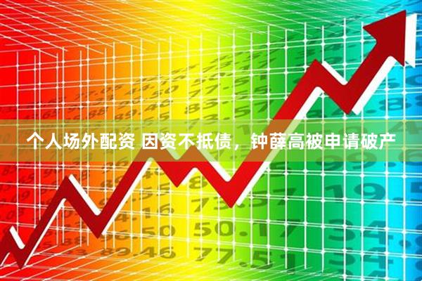 个人场外配资 因资不抵债，钟薛高被申请破产